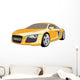 Yellow Sports Car Side Wall Decal