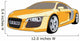 Yellow Sports Car Side Wall Decal