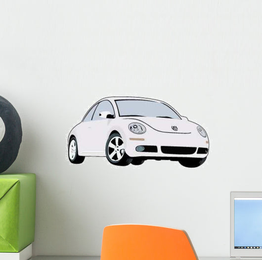 White Volkswagen Wall Decal