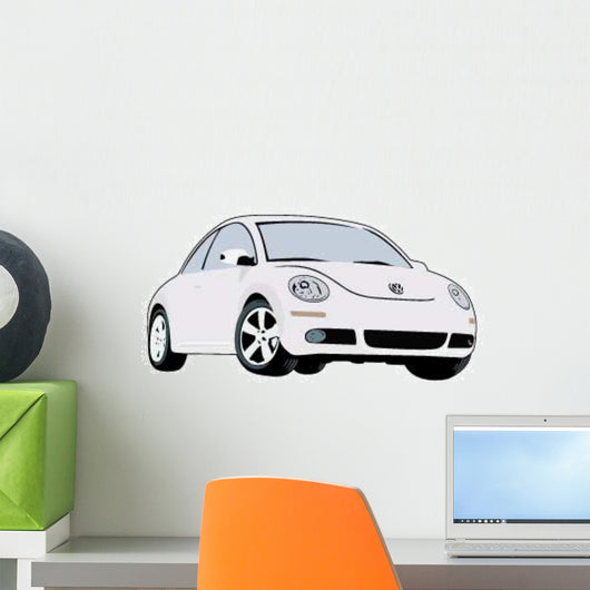 White Volkswagen Wall Decal
