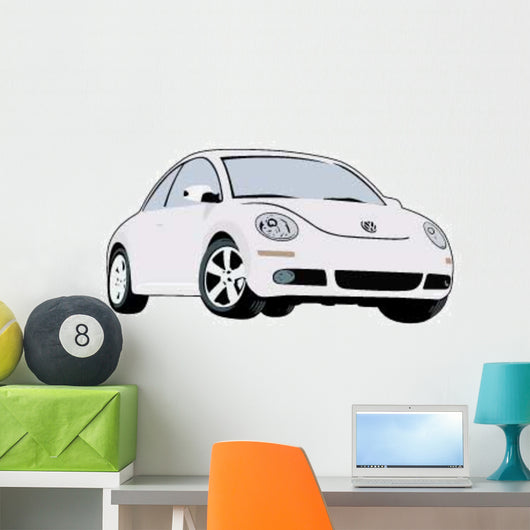 White Volkswagen Wall Decal