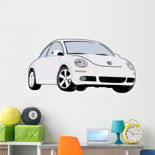 White Volkswagen Wall Decal