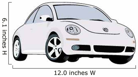 White Volkswagen Wall Decal