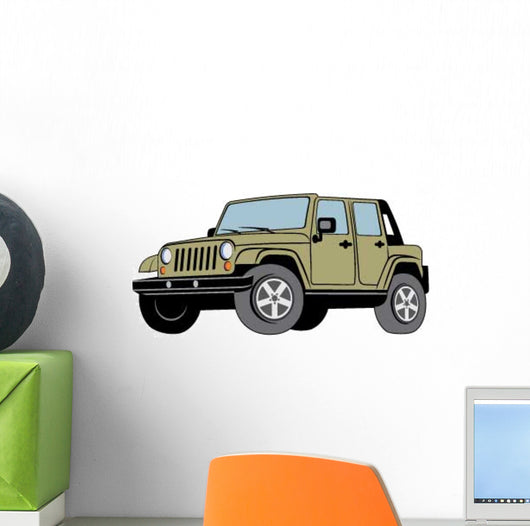 Green Jeep Wall Decal
