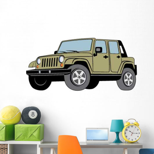 Green Jeep Wall Decal