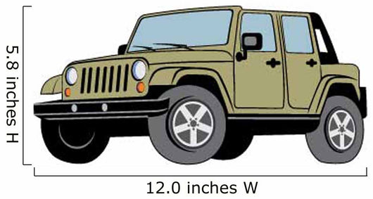 Green Jeep Wall Decal
