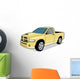 Yellow Short Bed Truck Wall Decal