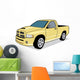 Yellow Short Bed Truck Wall Decal
