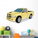 Yellow Short Bed Truck Wall Decal