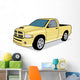 Yellow Short Bed Truck Wall Decal