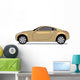 Gold Sports Car Wall Decal