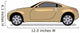 Gold Sports Car Wall Decal