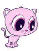 Cute Big Eyed Pink Wall Decal