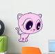 Cute Big Eyed Pink Wall Decal