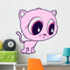 Cute Big Eyed Pink Wall Decal