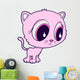 Cute Big Eyed Pink Wall Decal