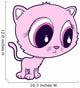 Cute Big Eyed Pink Wall Decal