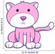 Chubby Pink Kitty Cat Wall Decal