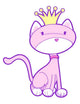 Pink Royal Kitty Cat Wall Decal