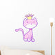 Pink Royal Kitty Cat Wall Decal