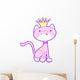Pink Royal Kitty Cat Wall Decal