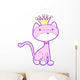Pink Royal Kitty Cat Wall Decal