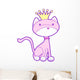 Pink Royal Kitty Cat Wall Decal