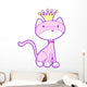 Pink Royal Kitty Cat Wall Decal