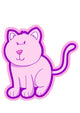 Chunky Pink Cat Wall Decal