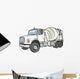 White Cement Truck Wall Decal