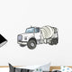 White Cement Truck Wall Decal