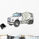 White Cement Truck Wall Decal