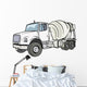 White Cement Truck Wall Decal