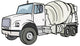 White Cement Truck Wall Decal