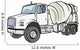 White Cement Truck Wall Decal