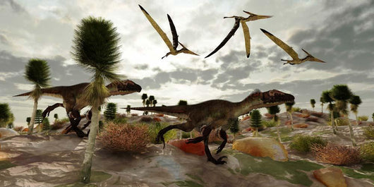 Two Utahraptors Hunt for Wall Decal