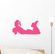Hot Pink Resting Cheerleader Wall Decal