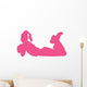 Hot Pink Resting Cheerleader Wall Decal