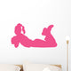 Hot Pink Resting Cheerleader Wall Decal