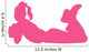 Hot Pink Resting Cheerleader Wall Decal