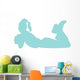 Light Blue Resting Cheerleader Wall Decal