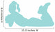 Light Blue Resting Cheerleader Wall Decal