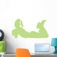 Green Resting Cheerleader Wall Decal