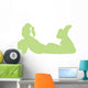 Green Resting Cheerleader Wall Decal