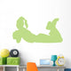 Green Resting Cheerleader Wall Decal