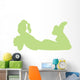 Green Resting Cheerleader Wall Decal