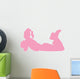 Pink Resting Cheerleader Wall Decal