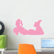 Pink Resting Cheerleader Wall Decal