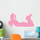 Pink Resting Cheerleader Wall Decal