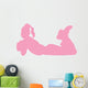 Pink Resting Cheerleader Wall Decal